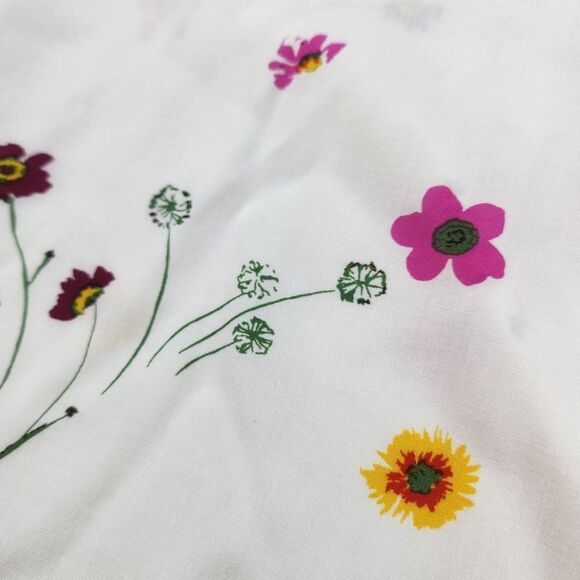 💜Gap Cream Floral Print Rayon Long Sleeve Top Medium - Picture 8 of 12